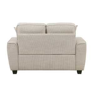 English Elm Love Seat Chenille Upholstered Loveseat with Pocket Coil Support for Modern Living Taupe 61 x 35 x 37.5 B011P574433