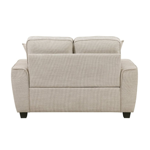 English Elm Love Seat Chenille Upholstered Loveseat with Pocket Coil Support for Modern Living Taupe 61 x 35 x 37.5 B011P574433