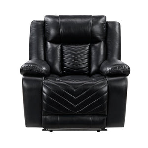 English Elm Power Recliner with USB Charging and LED Base Lighting in Faux Leather Lounge Chair B011P574437