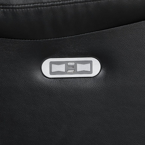 English Elm Power Recliner with USB Charging and LED Base Lighting in Faux Leather Lounge Chair B011P574437