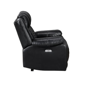 English Elm Power Recliner with USB Charging and LED Base Lighting in Faux Leather Lounge Chair B011P574437