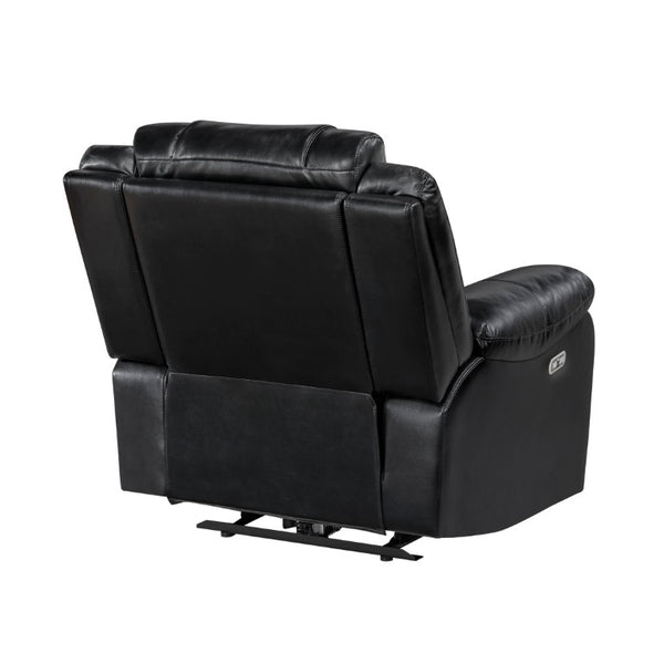 English Elm Power Recliner with USB Charging and LED Base Lighting in Faux Leather Lounge Chair B011P574437