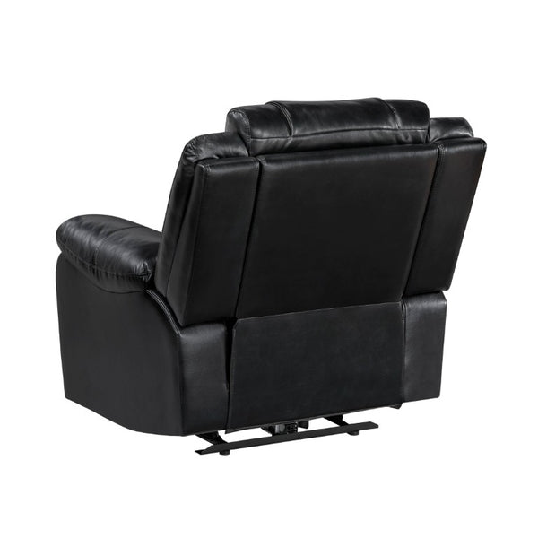 English Elm Power Recliner with USB Charging and LED Base Lighting in Faux Leather Lounge Chair B011P574437