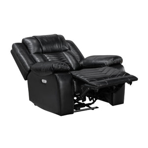 English Elm Power Recliner with USB Charging and LED Base Lighting in Faux Leather Lounge Chair B011P574437