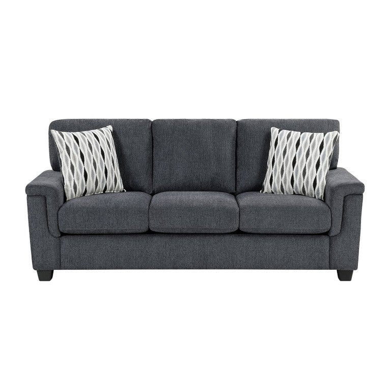 English Elm Sofa with Chenille Upholstery Pocket Coil Support and Reversible Cushions for Modern Living B011P574438