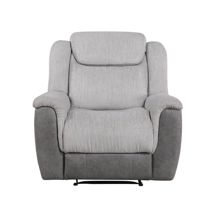 English Elm Reclining Chenille and Microfiber Chair with Pull Tab Mechanism for Living Room Comfort B011P574446