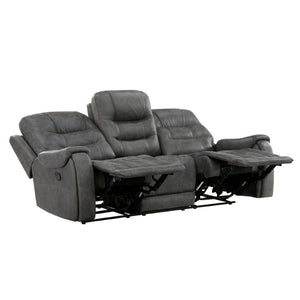 English Elm Sofa with Dual Reclining Ends Pocket Coil Comfort Microfiber Modern Living Room B011P574449