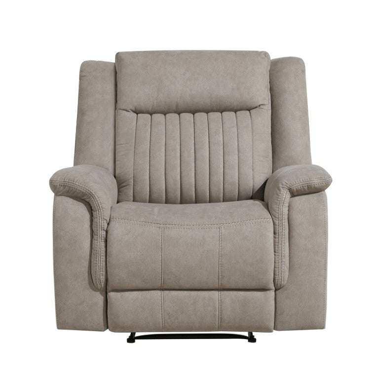 English Elm Reclining Microfiber Accent Chair with Tab Pull Mechanism and Pocket Coil Support B011P574457