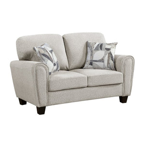 English Elm Love Seat Chenille Upholstered Loveseat with Pocket Coil Support for Modern Living Gray 62.5 x 37 x 37.5 B011P574459