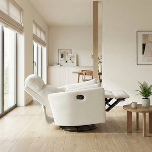 English Elm Reclining Wall Hugger Chair Microfiber Pocket Coil Foam Seat Modern Living Room Beige 35 L x 38 W x 40.5 H B011P574471