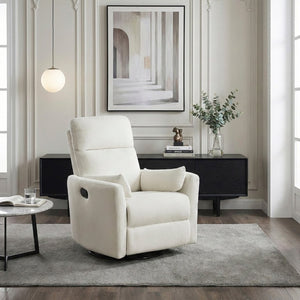 English Elm Reclining Wall Hugger Chair Microfiber Pocket Coil Foam Seat Modern Living Room Beige 35 L x 38 W x 40.5 H B011P574471