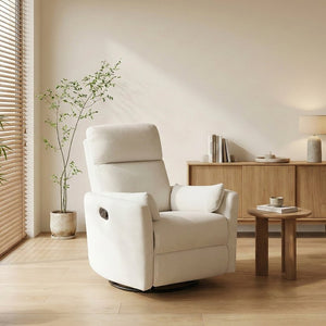 English Elm Reclining Wall Hugger Chair Microfiber Pocket Coil Foam Seat Modern Living Room Beige 35 L x 38 W x 40.5 H B011P574471