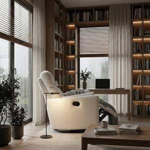 English Elm Reclining Wall Hugger Chair Microfiber Pocket Coil Foam Seat Modern Living Room Beige 35 L x 38 W x 40.5 H B011P574471