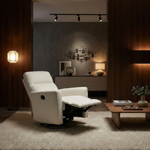 English Elm Reclining Wall Hugger Chair Microfiber Pocket Coil Foam Seat Modern Living Room Beige 35 L x 38 W x 40.5 H B011P574471