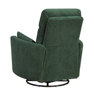 English Elm Luxurious Swivel Glider Recliner with Pocket Coil Support and Microfiber Upholstery Green B011P574472