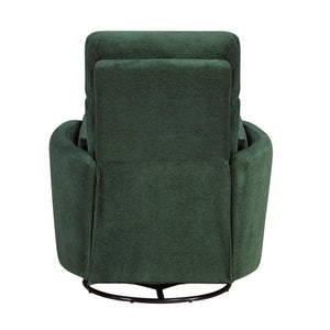 English Elm Luxurious Swivel Glider Recliner with Pocket Coil Support and Microfiber Upholstery Green B011P574472
