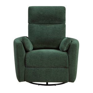 English Elm Luxurious Swivel Glider Recliner with Pocket Coil Support and Microfiber Upholstery Green B011P574472