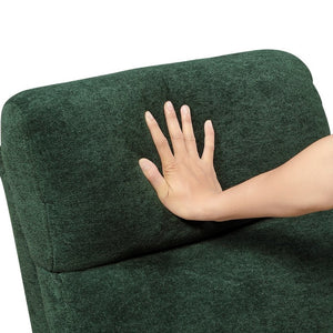 English Elm Luxurious Swivel Glider Recliner with Pocket Coil Support and Microfiber Upholstery Green B011P574472