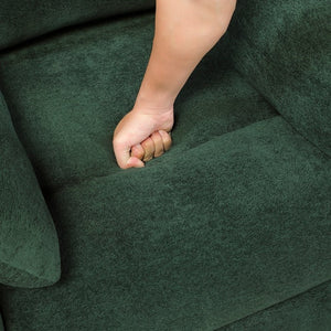 English Elm Luxurious Swivel Glider Recliner with Pocket Coil Support and Microfiber Upholstery Green B011P574472