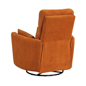 English Elm Luxurious Swivel Glider Recliner with Pocket Coil Support and Microfiber Upholstery Orange B011P574473