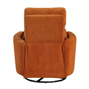 English Elm Luxurious Swivel Glider Recliner with Pocket Coil Support and Microfiber Upholstery Orange B011P574473
