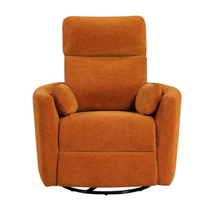 English Elm Luxurious Swivel Glider Recliner with Pocket Coil Support and Microfiber Upholstery Orange B011P574473
