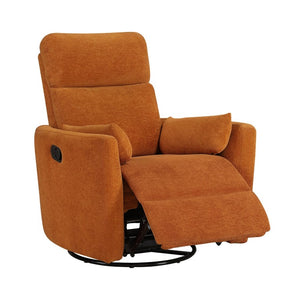 English Elm Luxurious Swivel Glider Recliner with Pocket Coil Support and Microfiber Upholstery Orange B011P574473
