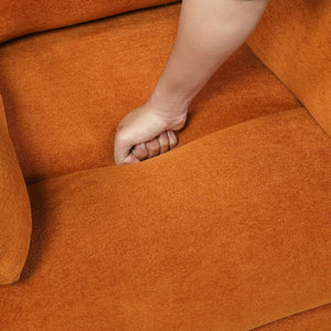 English Elm Luxurious Swivel Glider Recliner with Pocket Coil Support and Microfiber Upholstery Orange B011P574473