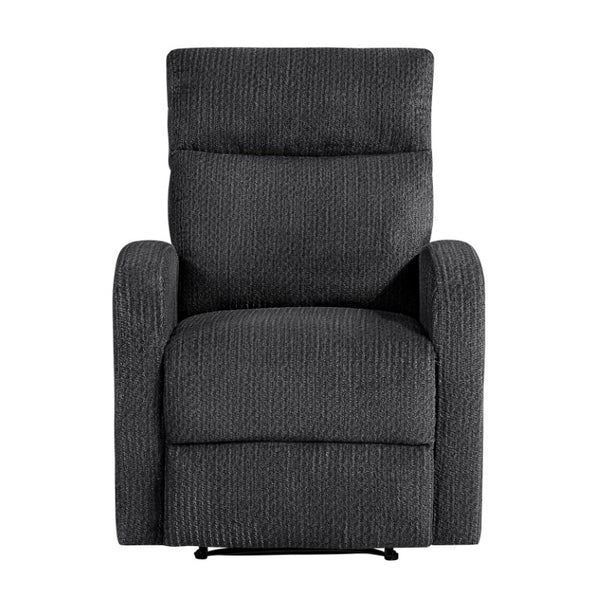 English Elm Reclining Wall Hugger Chair Microfiber Pocket Coil Foam Seat Modern Living Room Dark Gray 29 L x 38 W x 39.5 H B011P574479