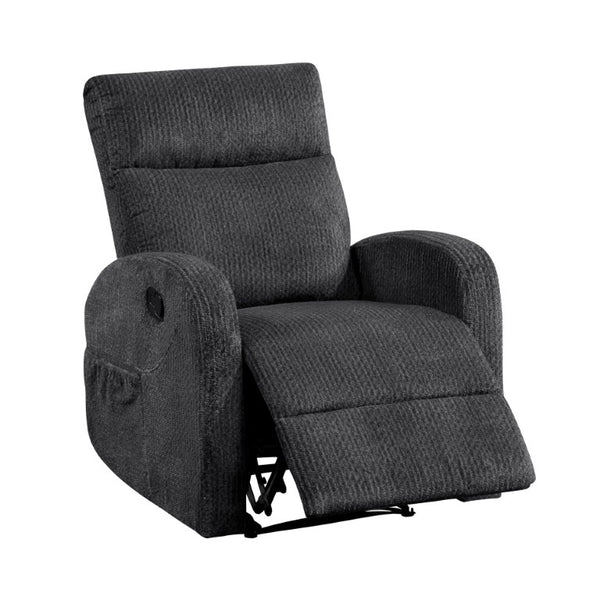 English Elm Reclining Wall Hugger Chair Microfiber Pocket Coil Foam Seat Modern Living Room Dark Gray 29 L x 38 W x 39.5 H B011P574479
