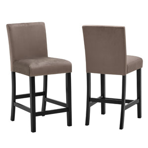 English Elm 5Pc Counter Height Dining Set Square Faux Marble Top Upholstered Chairs Wooden Legs B011P574492