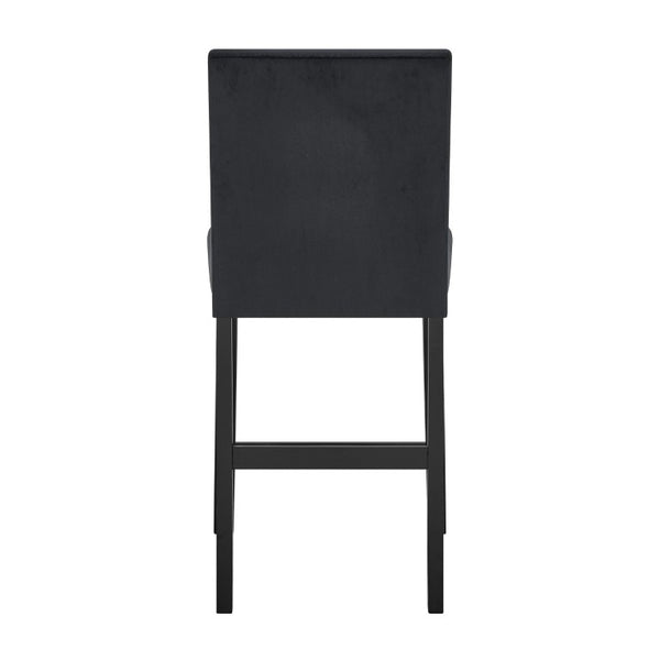 English Elm 5Pc Counter Height Dining Set Square Faux Marble Gold Frame Upholstered Stools B011P574494