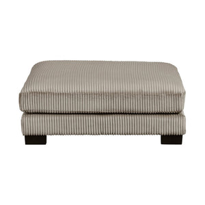 English Elm Ottoman Corduroy Upholstered Square Modular Accent Piece with Textured Channels for Living Rooms B011P575181