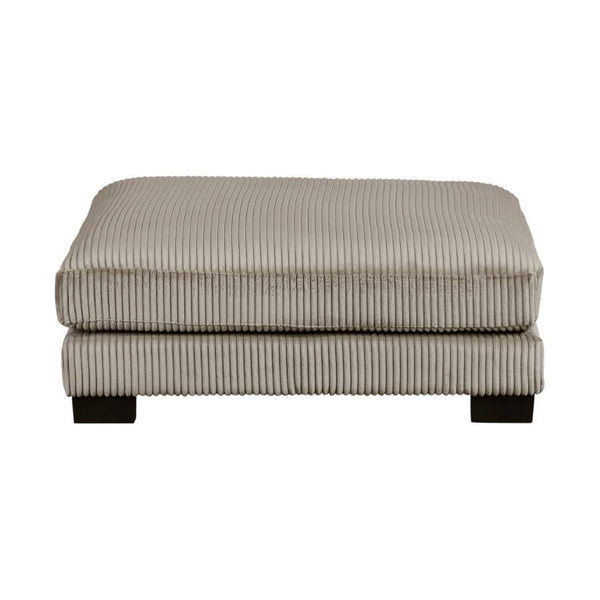 English Elm Ottoman Corduroy Upholstered Square Modular Accent Piece with Textured Channels for Living Rooms B011P575181