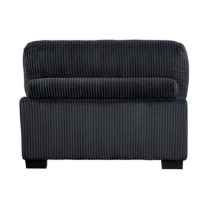 English Elm Armless Corduroy Modular Chair with Pocket Coil Support and Adjustable Back Cushions B011P575192