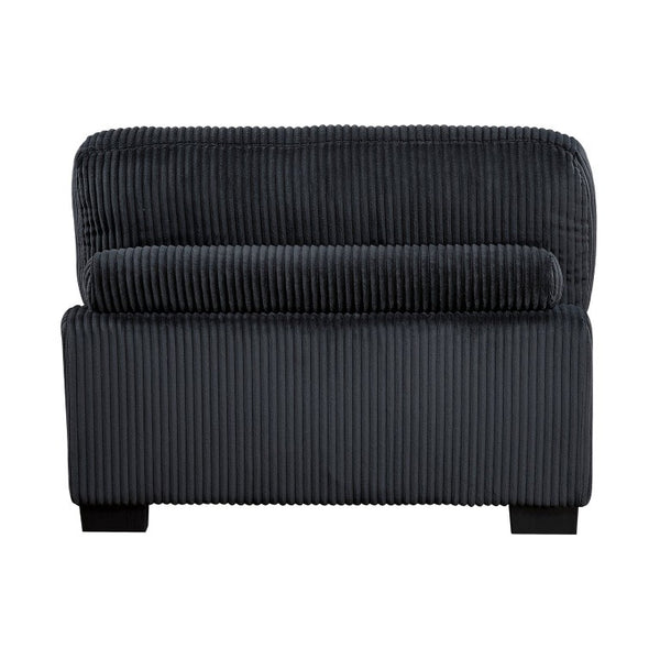English Elm Armless Corduroy Modular Chair with Pocket Coil Support and Adjustable Back Cushions B011P575192