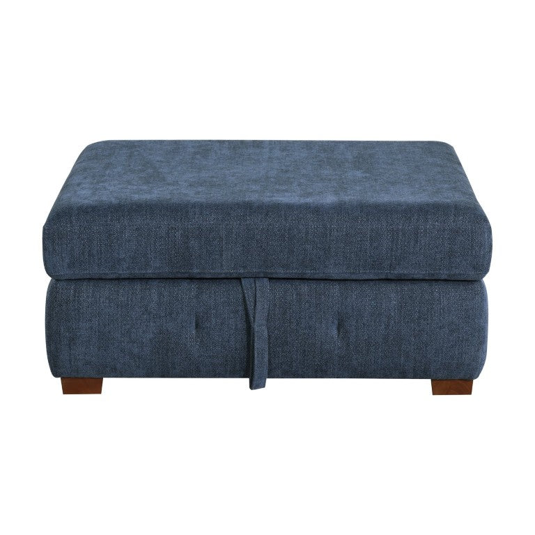 English Elm Storage Ottoman Tufted Chenille Lift Top Hidden Compartment Living Room Centerpiece B011P575196