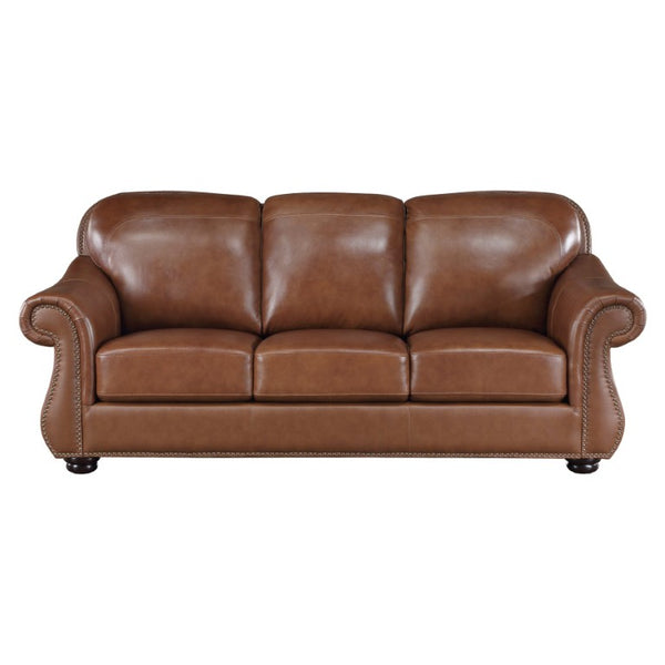 English Elm Sofa with Plush Chenille Upholstery Foam Cushions and Sleek Metal Legs for Living Room Camel Brown Leather 85 x 40 x 37.5 inches B011P575197