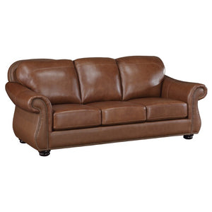 English Elm Sofa with Plush Chenille Upholstery Foam Cushions and Sleek Metal Legs for Living Room Camel Brown Leather 85 x 40 x 37.5 inches B011P575197