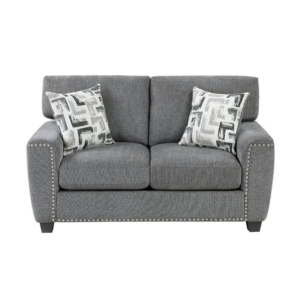 English Elm Love Seat Chenille Upholstered Two Sofa with Pocket Coil Support for Modern Rooms 65 x 38.5 x 37 inches B011P575203