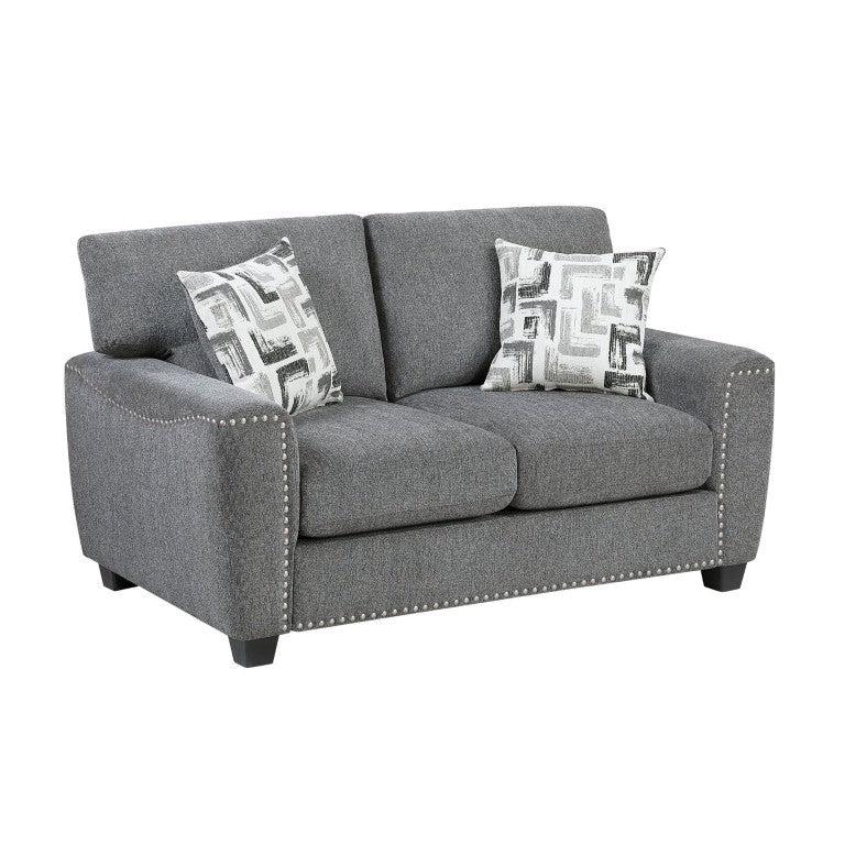 English Elm Love Seat Chenille Upholstered Two Sofa with Pocket Coil Support for Modern Rooms 65 x 38.5 x 37 inches B011P575203