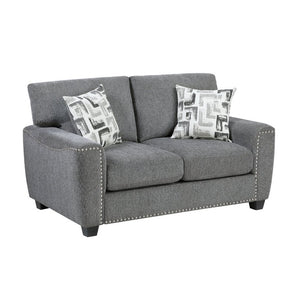 English Elm Love Seat Chenille Upholstered Two Sofa with Pocket Coil Support for Modern Rooms 65 x 38.5 x 37 inches B011P575203