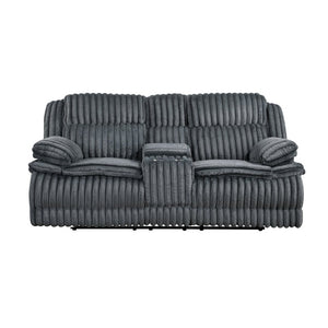 English Elm Double Reclining Loveseat with Corduroy Upholstery Center Console and Cup Holders B011P575210