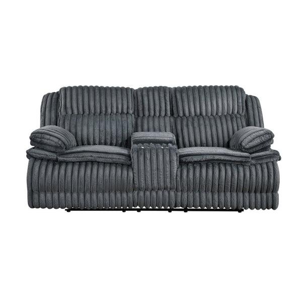 English Elm Double Reclining Loveseat with Corduroy Upholstery Center Console and Cup Holders B011P575210