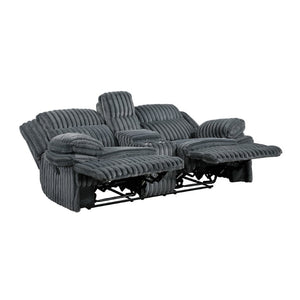 English Elm Double Reclining Loveseat with Corduroy Upholstery Center Console and Cup Holders B011P575210