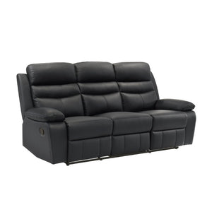English Elm Double Reclining Sofa Top Grain Leather High Back Lounge for Home Theater B011P575213