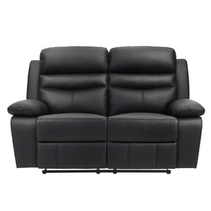 English Elm Double Reclining Loveseat Top Grain Leather High Back Two Seat Home Theater Sofa B011P575214
