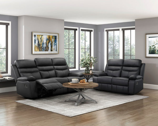 English Elm Double Reclining Loveseat Top Grain Leather High Back Two Seat Home Theater Sofa B011P575214