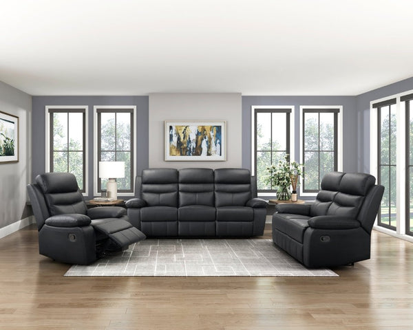 English Elm Double Reclining Loveseat Top Grain Leather High Back Two Seat Home Theater Sofa B011P575214