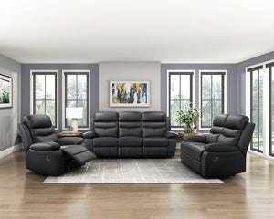 English Elm Reclining Top Grain Leather Lounge Chair with Pocket Coil Support for Home Theater B011P575215